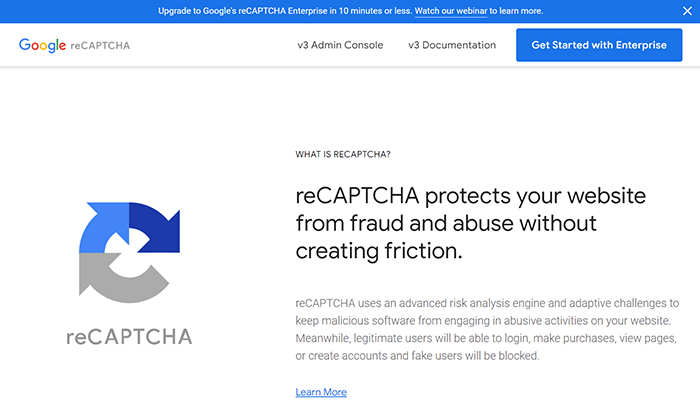 WPFormsの使い方 ステップ53：Google reCAPTCHAをひらく